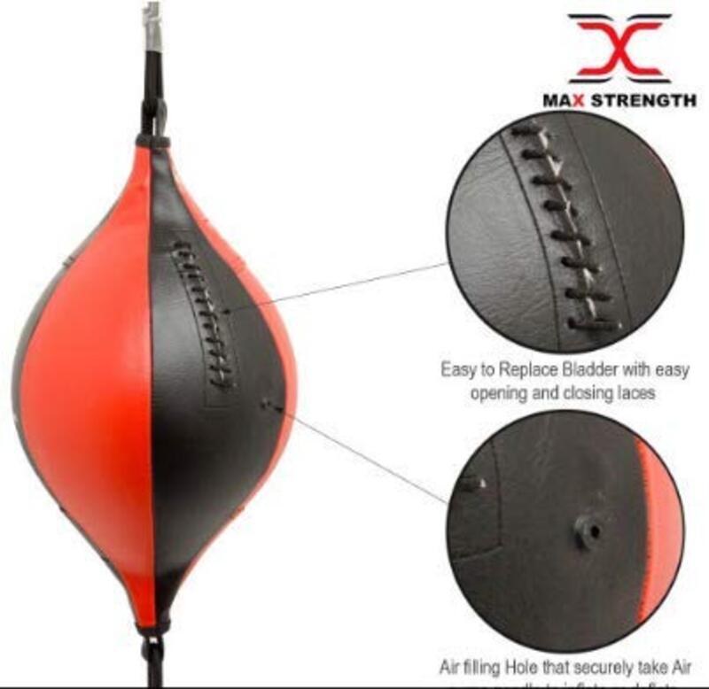 MaxStrength Double End Speed Ball Floor to Ceiling Boxing Punch Bag, Multicolour