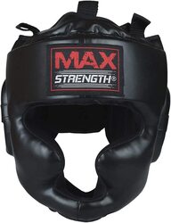 MaxStrength Junior MMA Headguard Martial arts Headgear for Protection & Training, Black