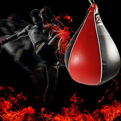 Maxstrength Speed Ball Muway Thai Hanging Bag, Red/Black