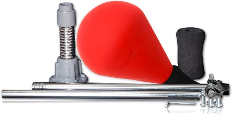 MaxStrength Free Standing Boxing Punching Ball with Adjustable Height, Red