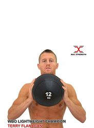 Maxstrength Medicine Slam Rubber Balls for Core Training & Cardio Workouts, 7KG, Black