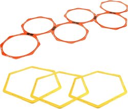 X MaxStrength Speed Agility Training Ladder Set Agility Ladder Speed Rings, 12 Pieces, Multicolour