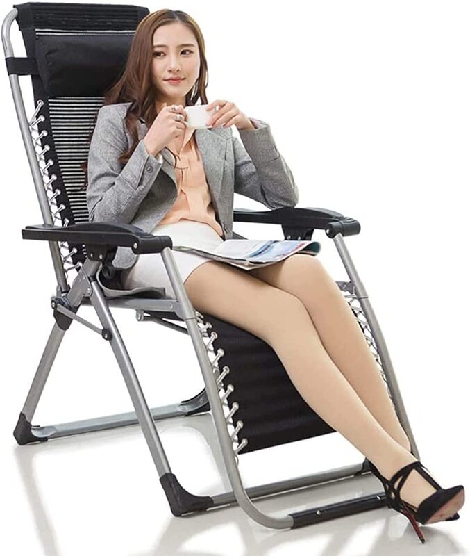 X MaxStrength Zero Gravity Footrest & Adjustable Chair, Grey/Black