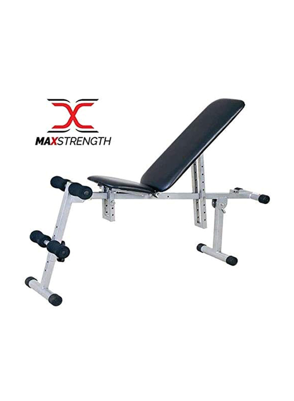 Maxstrength Multifunctional and Adjustable Sit Up Weight Lifting Bench, 22-KLJN-ZHEA, Black