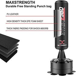 MaxStrength 6 Feet Free Standing Heavy Duty Punch Bag, Black