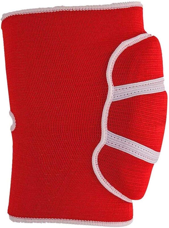 X MaxStrength Gel Filled Knee Pads Cap & Elasticated Material Knee Support, Junior, Red