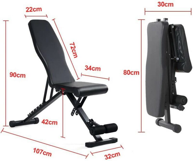 X MaxStrength Adjustable Weight Bench Foldable for Multi-Purpose Home Exercise Gym, One Size, Black