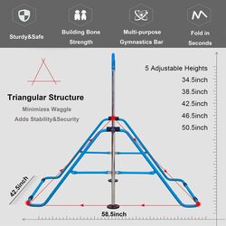 X MaxStrength Expandable Gymnastics Bars, Blue