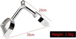 MaxStrength Barbell Machine Cable Attachment Pro Grip Revolving Non Slip Handle Bar, Silver