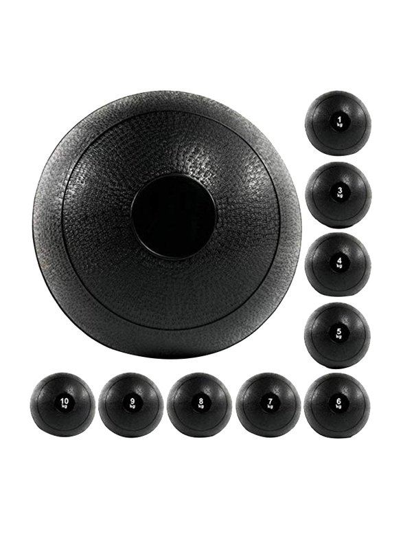 Maxstrength Medicine Slam Rubber Balls for Core Training & Cardio Workouts, 7KG, Black