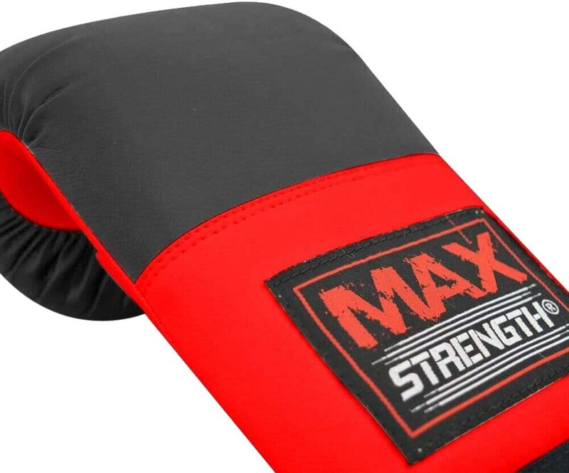 MaxStrength Large Best Boxing Mitts Punching Training Gloves, Red/Black