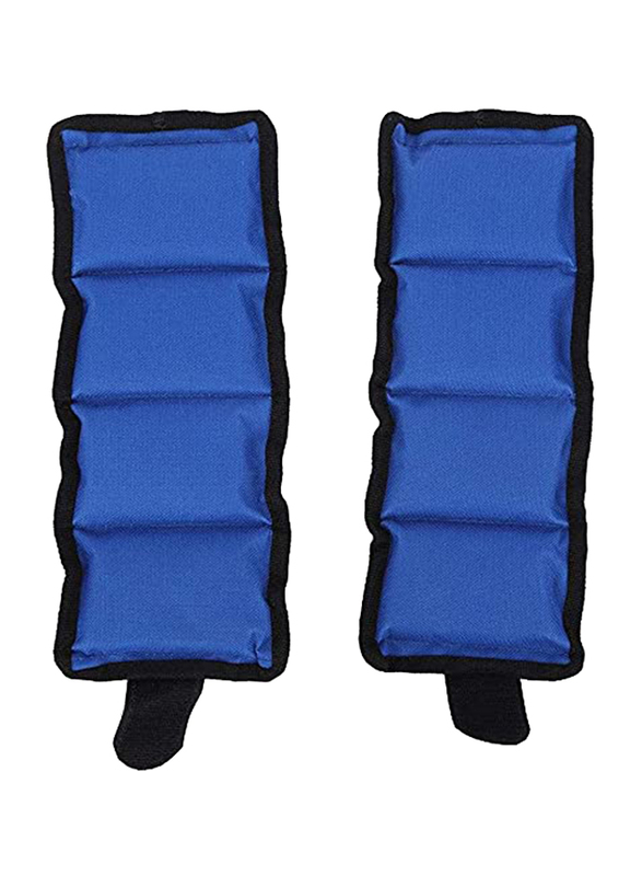 Maxstrength Ankle & Wrist Weights Set, 2 x 2KG, Blue/Black