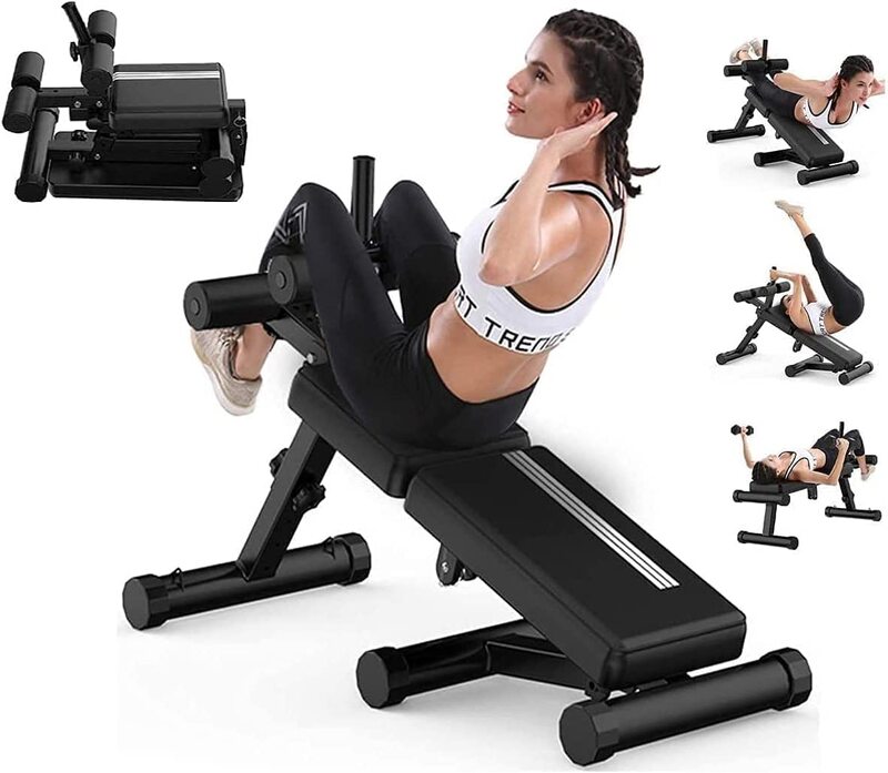 X MaxStrength Multi-Functional Sit Up Bench, Black