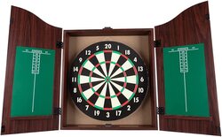 X MaxStrength Dart board Cabinet Set, Dark Brown