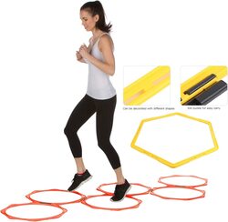 X MaxStrength Speed Agility Training Ladder Set Agility Ladder Speed Rings, 6 Pieces, Multicolour