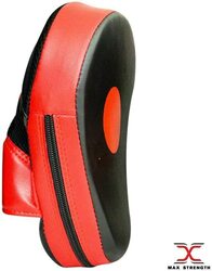 MaxStrength 6oz Curved Focus Pads Hook And Jab Martial Arts Training Boxing Gloves Sets, Black/Red