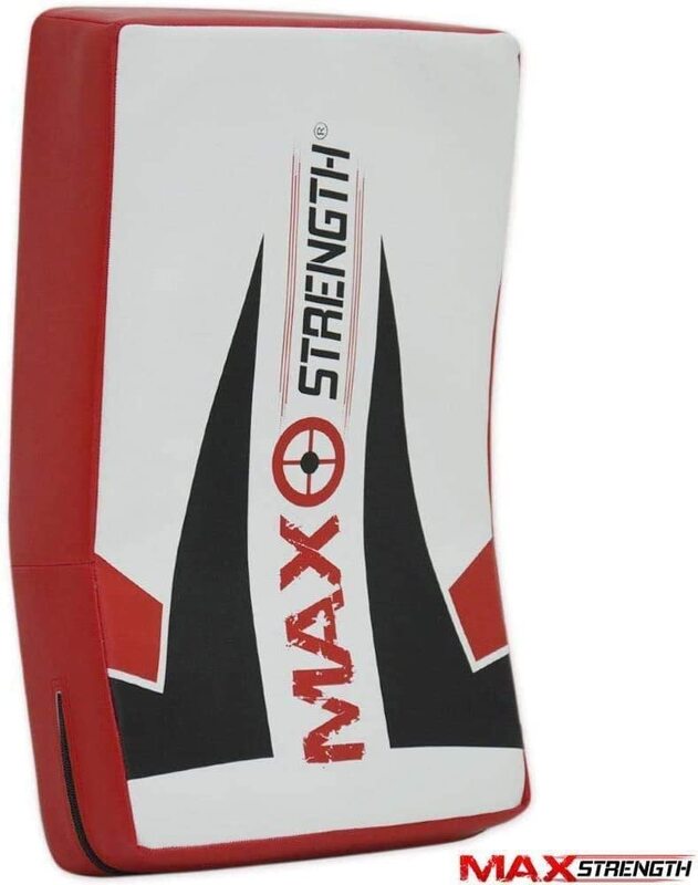 MaxStrength Strike Shield Kick Boxing Arm Pad Elbow Knee Strike Pads, Red/White