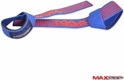 MaxStrength Wrist Support Weight lifting Gym Training Bar Straps, Blue