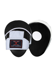 Maxstrength 2-Piece MMA Punching Mitts Boxing Pad Set, Black/White