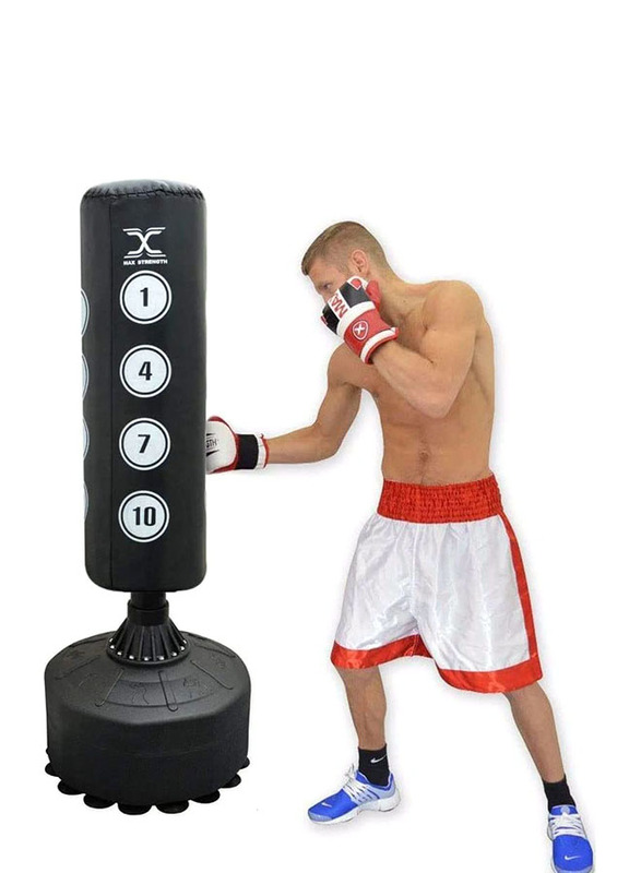 Max Strength Free Standing Punch Bag, 6ft, Black