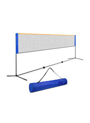 Max Strength Adjustable Height Portable Badminton Net Set, 16ft, Blue/Black