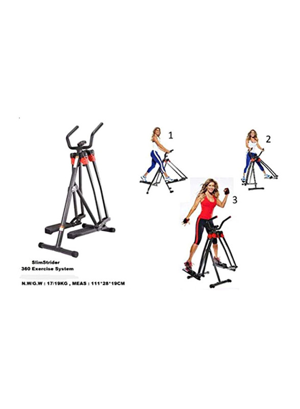 Maxstrength Foldable 360 Degree Dual Action Exercise System Air Walker, Black