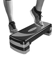 Maxstrength Cardio Fitness Aerobic Exercise Stepper, Black/Grey