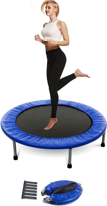 X MaxStrength Fitness Trampoline Quiet and Joint-gentle Jumping Trampoline, 45 Inch, Black