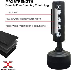 MaxStrength Free Standing Boxing Punching Bags, Black
