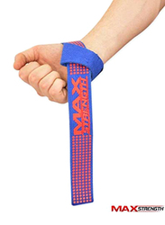 Maxstrength Weight Lifting Training Padded Hand Wraps for Wrist Support, 21.5 Inch, Blue