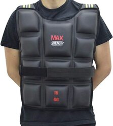 MaxStrength Running Weighted Gym Vest, 10KG, Black