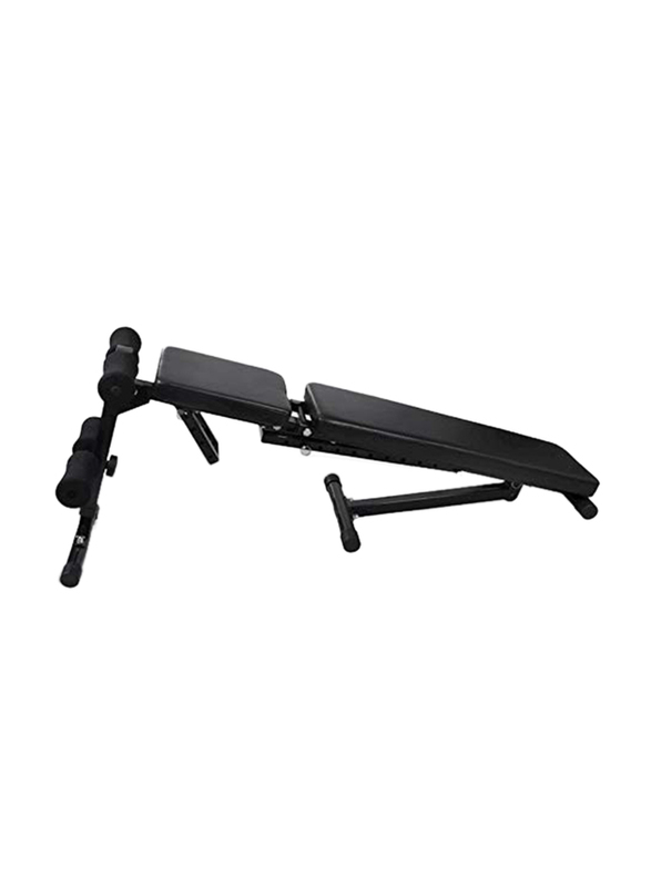 Maxstrength Multifunctional and Adjustable Sit Up Weight Lifting Bench, 22-KLJN-ZHEA, Black