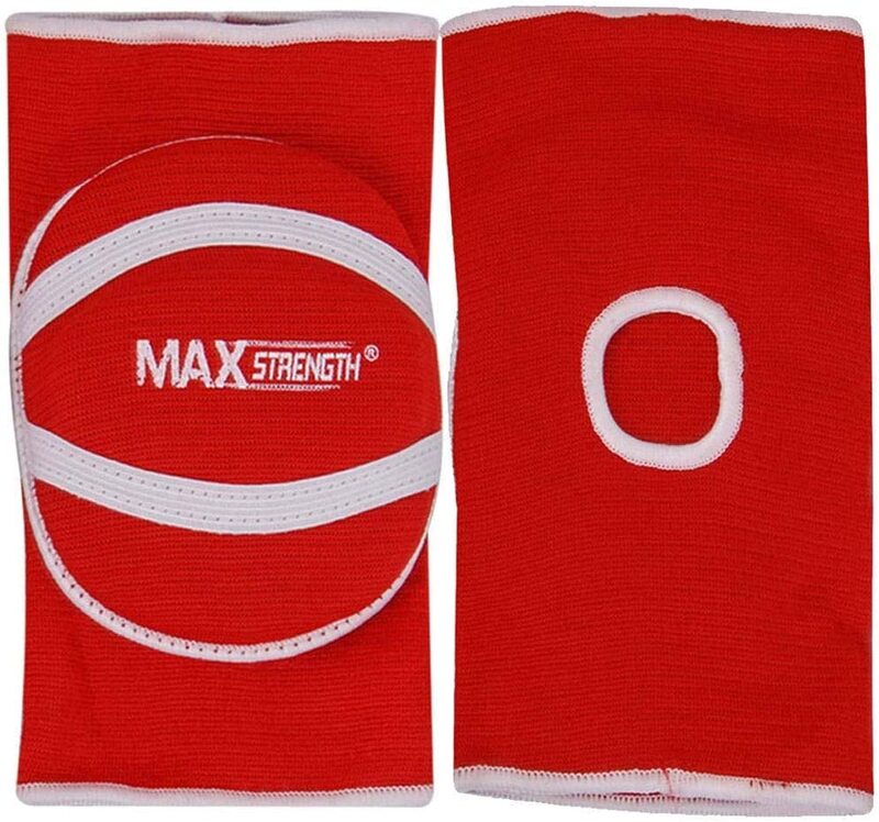 X MaxStrength Gel Filled Knee Pads Cap & Elasticated Material Knee Support, Junior, Red