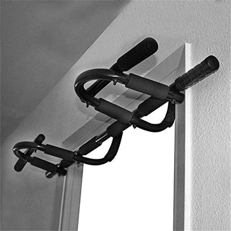 Maxstrength Gym Fitness Equipment Chin-Up, Push-Up, Sit-Up & Pull-Up Bar, Black