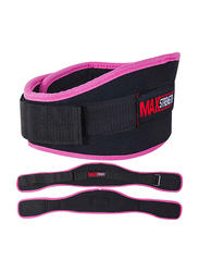 Maxstrength Women's Back Support Weight Lifting Belt, Medium, Pink/Black