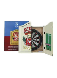 Maxstrength King's Head Light Wood Dartboard, Brown