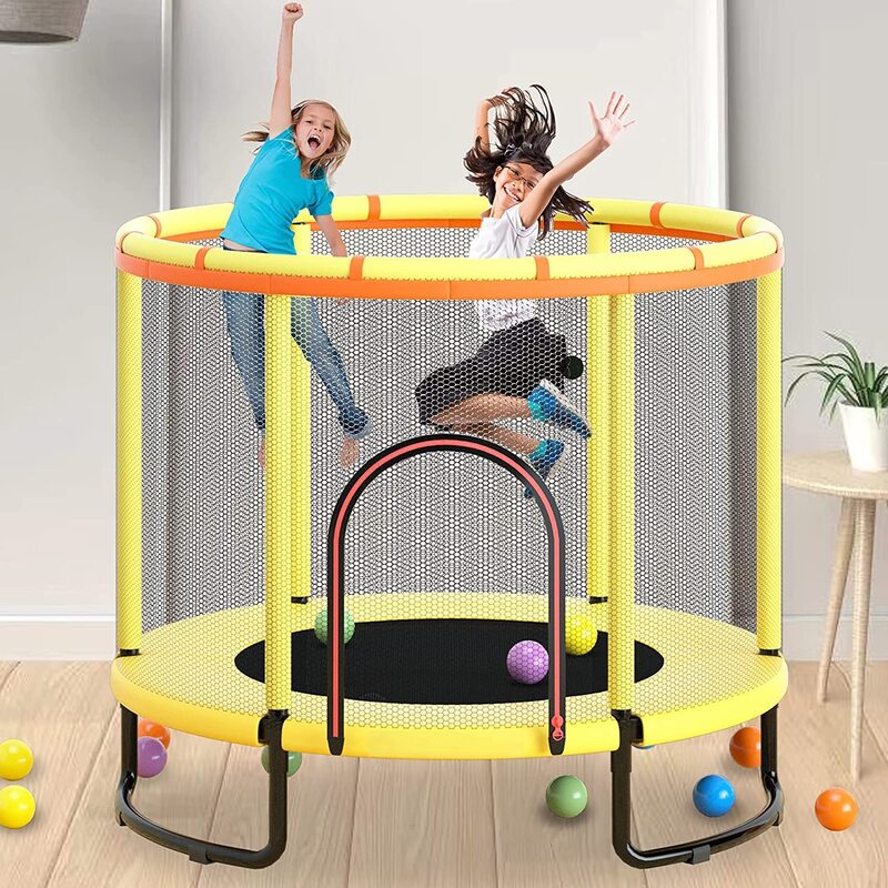 X MaxStrength Mini Trampoline with 360° Surround Handrail, Outdoor Playgrounds, Ages 3+
