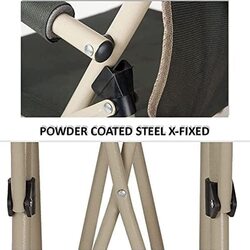 X MaxStrength Best Camping Beach Garden Folding Chair with Convenient Carry Bag, Beige