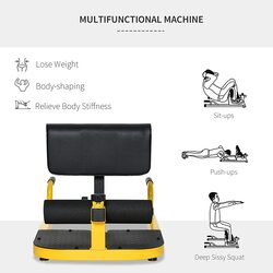 X MaxStrength Sissy Squat Machine, Home Multi-Function Squat Bench Machine, Push Up Ab Workout Home Gym, Home Gym Squat Stand Machine 3-in-1 Sit Up Machine, Red/Black