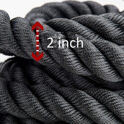 X MaxStrength Professional Battle Rope, 15 Meter, Black