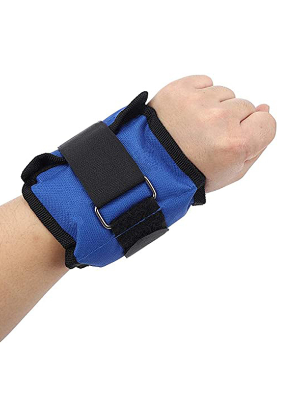 Maxstrength Ankle & Wrist Weights Set, 2 x 2KG, Blue/Black