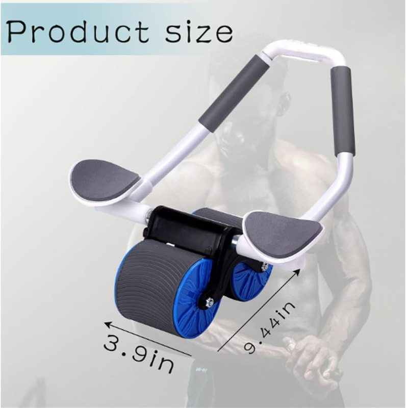 X Maxstrength Professional Ab Roller Wheel Fitness Ab Machine with Timer, Black/Blue