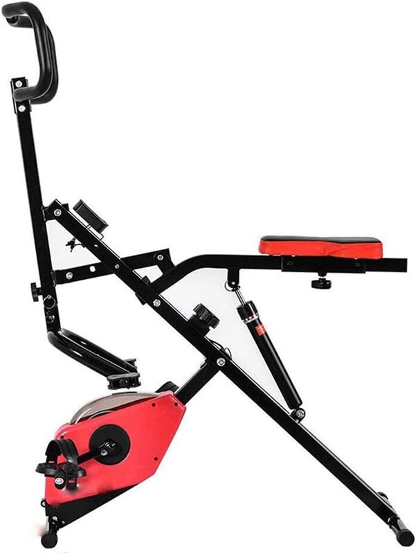 X MaxStrength Xbike 2 in 1 Cardio Bike Home Gym Fitness Exercise Bike, Red/Black