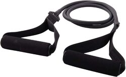 MaxStrength Fitness Rubber Resistance Band with Handles, 1.2 Meter, Black