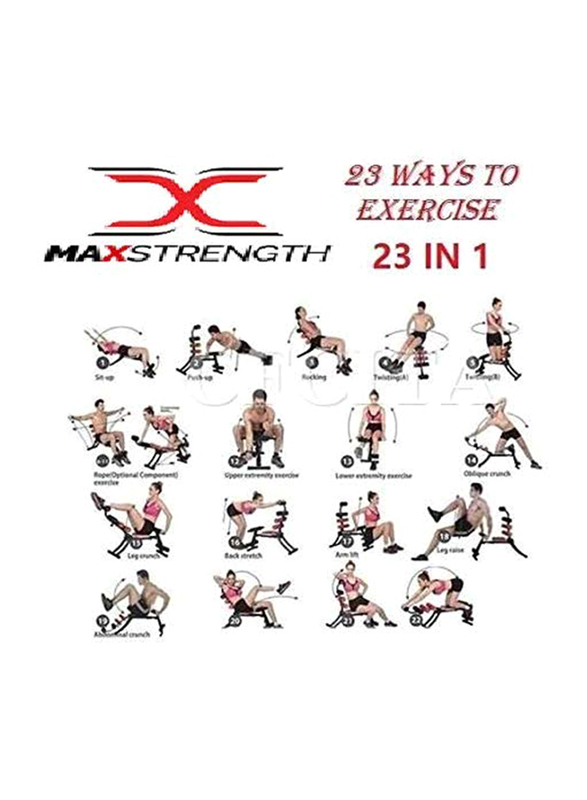 Maxstrength Six Pack Care Fitness Abdominal Machine, Black
