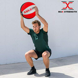 Maxstrength Medicine Ball for Lifting Fitness, Muscle Building, 12KG, Multicolour