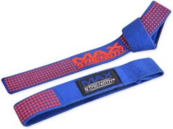 MaxStrength Wrist Support Weight lifting Gym Training Bar Straps, Blue