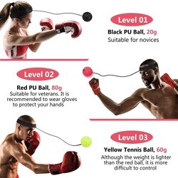 MaxStrength Boxing Reflex Punching Speedball with Headband, Multicolour
