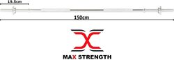 X MaxStrength Chrome Steel Weight Lifting Bar, 7KG, Silver
