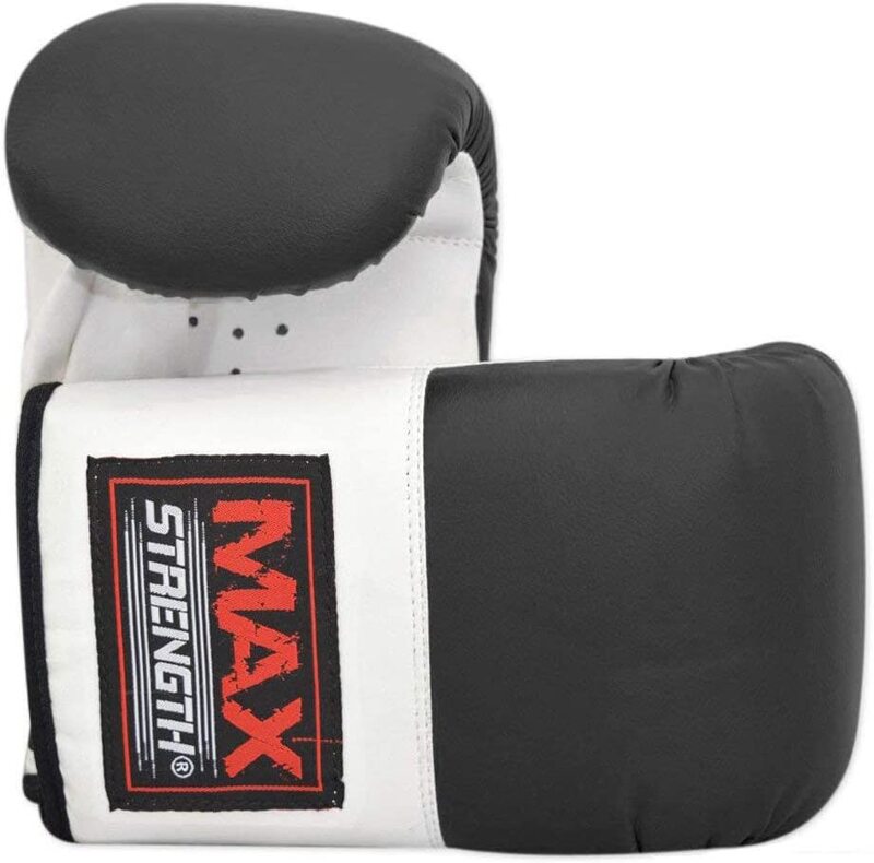 MaxStrength 1 Pair Foam Boxing Pads and Gloves Set, Black/White